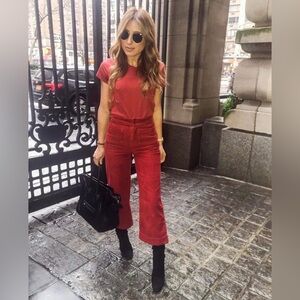 Marine Layer Red Cropped Pants